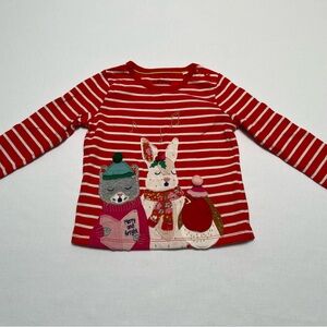 Mini Boden holiday appliqué tee. Size 18-24m